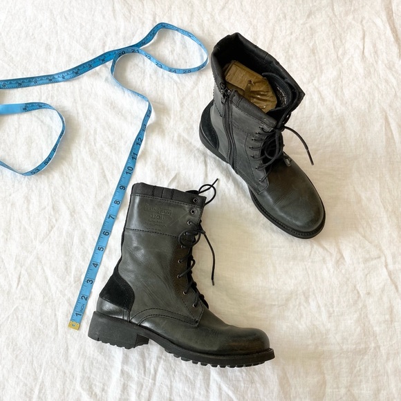 G-Star Raw Leather Combat Boots - Picture 10 of 13